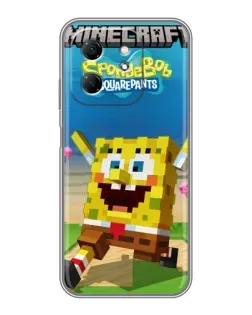 Чохол для Infinix Hot 50i з картинкою «Губка Боб Minecraft» Чохол для Infinix Hot 50i з картинкою «Губка Боб Minecraft»