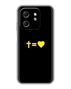 Чехол для Infinix Hot 50i с картинкой «Сердце и Крест»