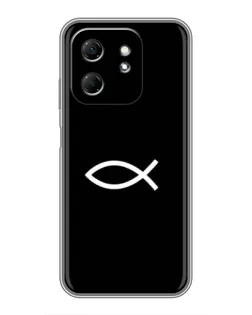 Чехол для Infinix Hot 50i с картинкой «Символ рыбы Jesus»