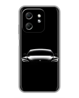Чехол для Infinix Hot 50i с картинкой «Фары Tesla Night»