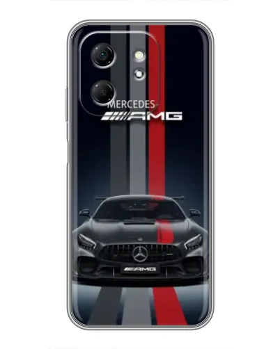 Чехол для Infinix Hot 50i с картинкой «Mercedes — белый карбон»