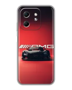 Чехол для Infinix Hot 50i с картинкой «Mercedes AMG — красная линия»
