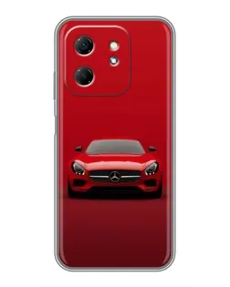 Чехол для Infinix Hot 50i с картинкой «Красный Mercedes AMG»