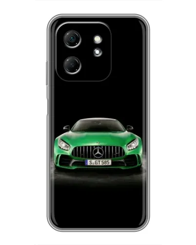 Чехол для Infinix Hot 50i с картинкой «Mercedes — неоновый лого»