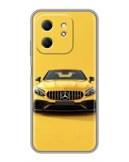 Чехол для Infinix Hot 50i с картинкой «Желтый Mercedes GT»