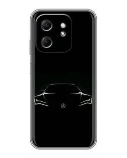 Чохол для Infinix Hot 50i з картинкою «Mercedes — силует авто»