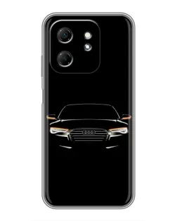 Чехол для Infinix Hot 50i с картинкой «Audi — ночной контур»