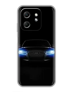 Чехол для Infinix Hot 50i с картинкой «Audi в неоне»
