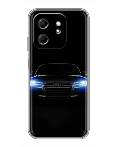 Чехол для Infinix Hot 50i с картинкой «Audi в неоне»