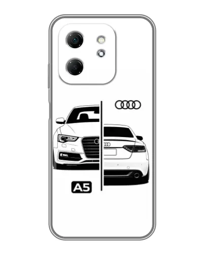 Чехол для Infinix Hot 50i с картинкой «Audi — контрастный дизайн»