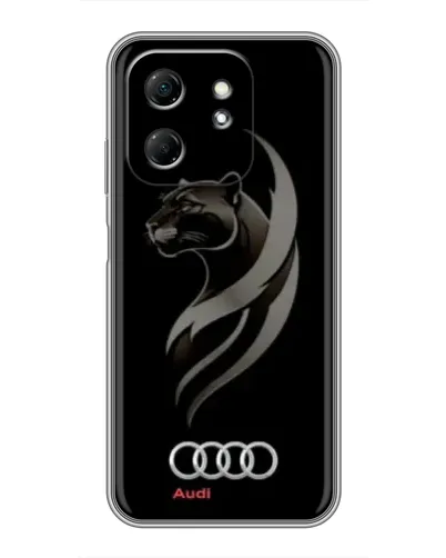 Чехол для Infinix Hot 50i с картинкой «Графика — пантера и Audi»