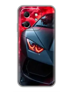 Чехол для Infinix Hot 50i с картинкой «Lamborghini красное сияние»