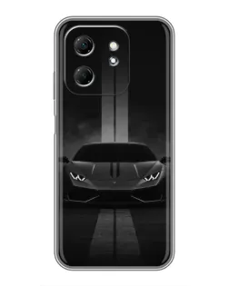 Чехол для Infinix Hot 50i с картинкой «Lamborghini симметрия дорог»