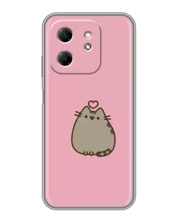 Чехол для Infinix Hot 50i с картинкой «Pusheen сердце»
