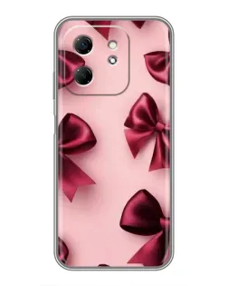 Чехол для Infinix Hot 50i с картинкой «Бордовый атлас»