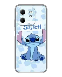 Чехол для Infinix Hot 50i с картинкой «Stitch среди цветов»