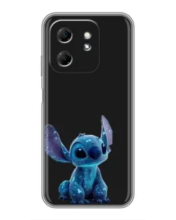Чехол для Infinix Hot 50i с картинкой «Стич на черном»