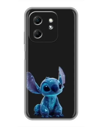Чехол для Infinix Hot 50i с картинкой «Стич на черном»
