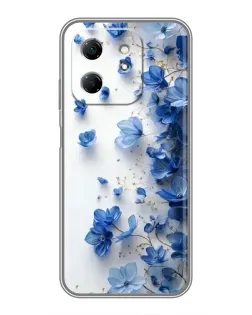 Чехол для Infinix Hot 50i с картинкой «Голубой цветочный каскад» Чехол для Infinix Hot 50i с картинкой «Голубой цветочный каскад»