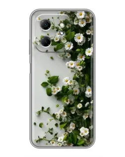 Чехол для Infinix Hot 50i с картинкой «Ветка мелких белых цветов» Чехол для Infinix Hot 50i с картинкой «Ветка мелких белых цветов»