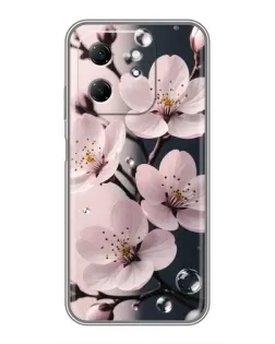 Чехол для Infinix Hot 50i с картинкой «Нежная сакура и капли» Чехол для Infinix Hot 50i с картинкой «Нежная сакура и капли»
