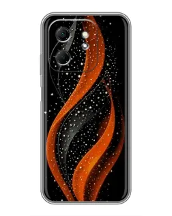 Чехол для Infinix Hot 50i с картинкой «Огненная звездная волна»