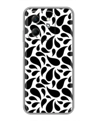 Чехол для Infinix Hot 50i с картинкой «Контрастные черные капли»