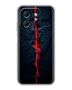 Чехол для Infinix Hot 50i с картинкой «Kрасная лавовая трещина»