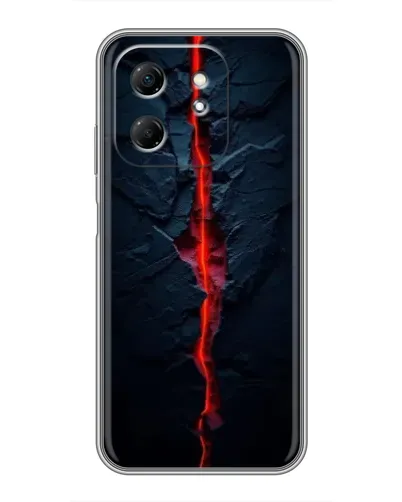 Чехол для Infinix Hot 50i с картинкой «Kрасная лавовая трещина»