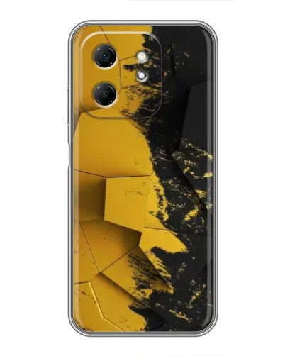 Чехол для Infinix Hot 50i с картинкой «Золотые осколки геометрии»