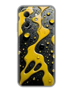 Чехол для Infinix Hot 50i с картинкой «Жидкое желтое золото»