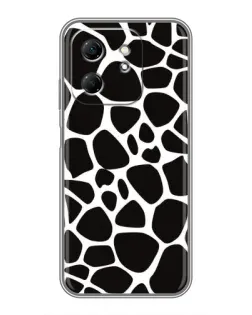 Чехол для Infinix Hot 50i с картинкой «Черно-белый жираф»