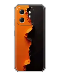 Чехол для Infinix Hot 50i с картинкой «Оранжевый разлом»