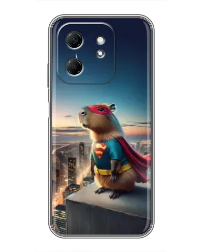 Чехол для Infinix Hot 50i с картинкой «Капи-мен супергерой»