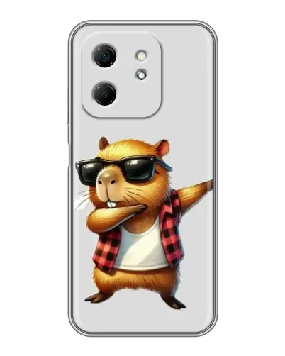 Чехол для Infinix Hot 50i с картинкой «Капибара рэпер даб»