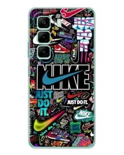 Чехол для Infinix Hot 60 5G Plus с картинкой «Яркий коллаж Nike»