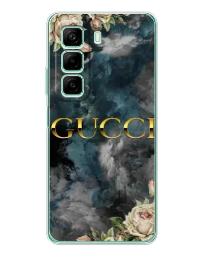 Чехол для Infinix Hot 60 5G Plus с картинкой «Абстрактные цветы Gucci»