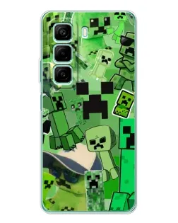 Чехол для Infinix Hot 60 5G Plus с картинкой «Криперы Minecraft» Чехол для Infinix Hot 60 5G Plus с картинкой «Криперы Minecraft»