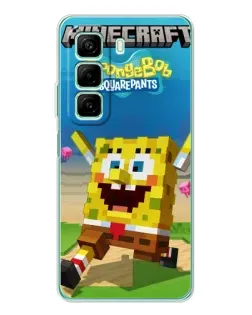 Чехол для Infinix Hot 60 5G Plus с картинкой «Губка Боб Minecraft» Чехол для Infinix Hot 60 5G Plus с картинкой «Губка Боб Minecraft»