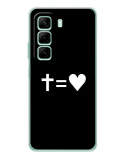Чехол для Infinix Hot 60 5G Plus с картинкой «Крест и Сердце»