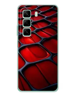 Чехол для Infinix Hot 60 5G Plus с картинкой «Красная глянцевая сетка»
