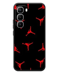 Чехол для Infinix Hot 60 Pro Plus с картинкой «Jordan Red Pattern»