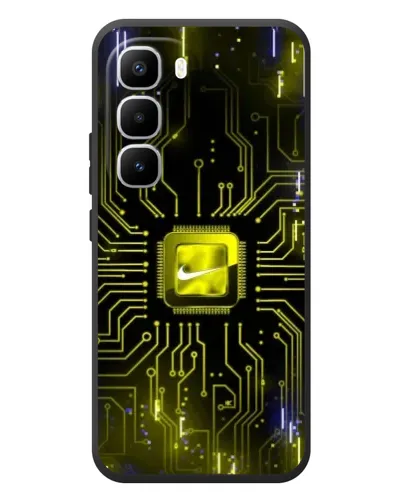 Чехол для Infinix Hot 60 Pro Plus с картинкой «Nike — золотая искра»