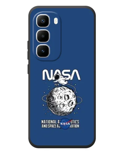 Чехол для Infinix Hot 60 Pro Plus с картинкой «NASA — лунная миссия»