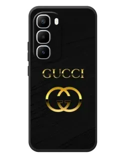 Чехол для Infinix Hot 60 Pro Plus с картинкой «Золотой логотип Gucci»