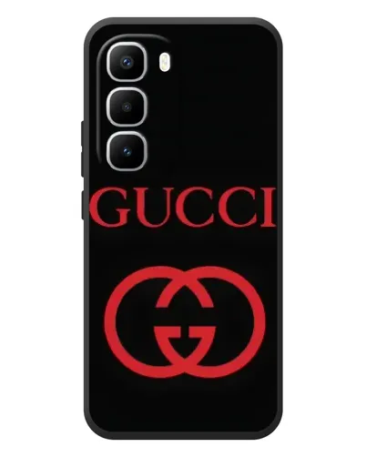 Чехол для Infinix Hot 60 Pro Plus с картинкой «Gucci — красный логотип»