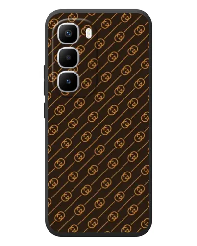 Чехол для Infinix Hot 60 Pro Plus с картинкой «Gucci — золотые диагонали»