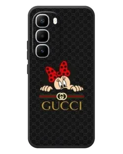 Чехол для Infinix Hot 60 Pro Plus с картинкой «Минни Маус Gucci — черный»