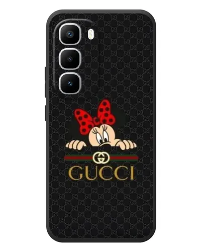 Чехол для Infinix Hot 60 Pro Plus с картинкой «Минни Маус Gucci — черный»