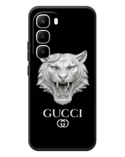 Чехол для Infinix Hot 60 Pro Plus с картинкой «Gucci — серебряный лев»